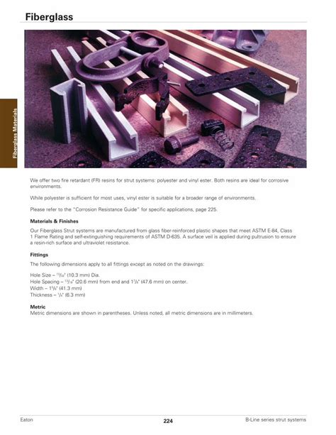 Fiberglass strut solutions section .